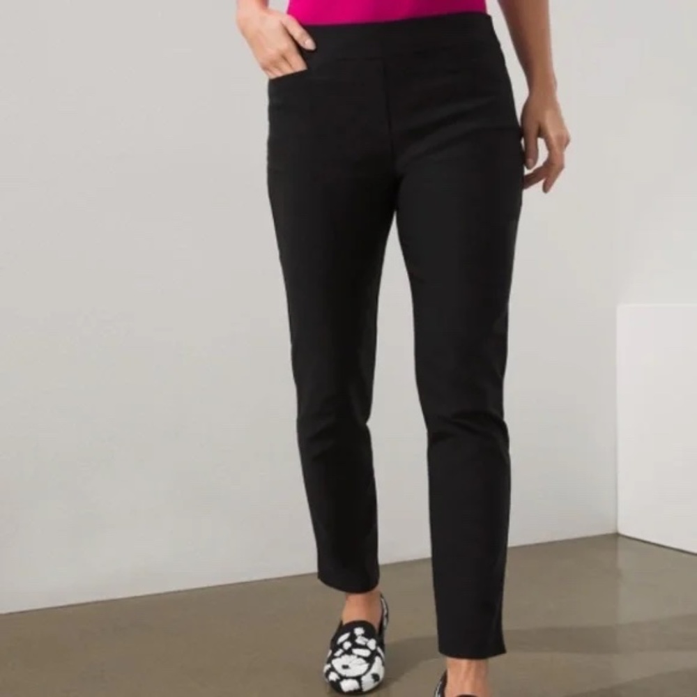 Chicos' Brigitte So Slimming Basic Slit Ankle Pants - Black - Size .5